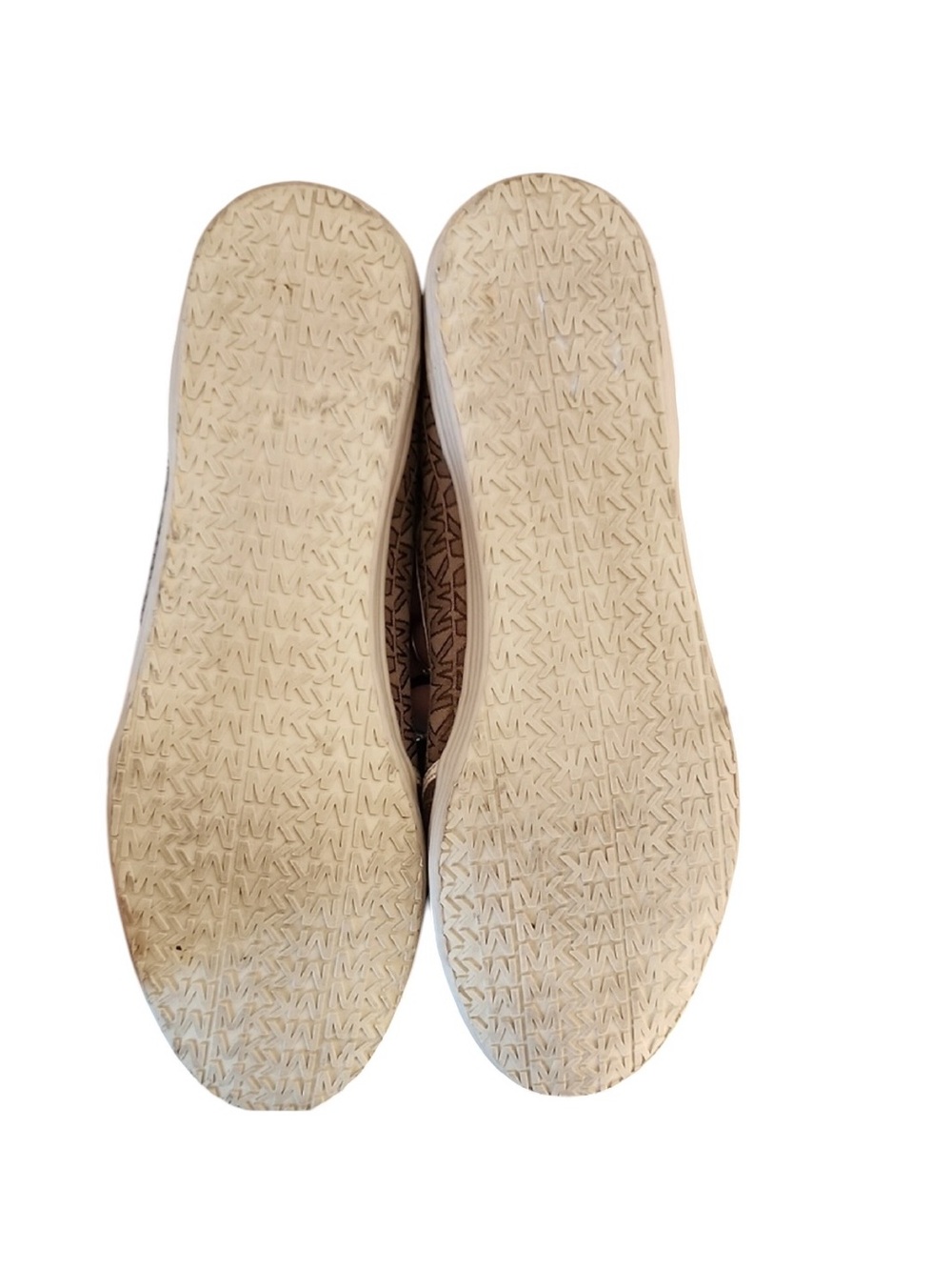 Michael Kors Tan Logo Canvas Lace-Up Flats - Picture 5 of 7